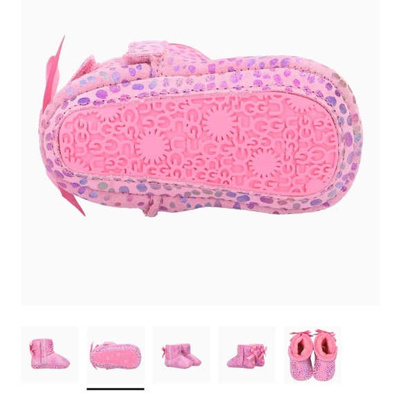 UGG
Kid's Jesse Bow II Spots
Pink Rose SPARKLE SUEDE
Size: 0/1 (0-6 Months) - Picture 4 of 16